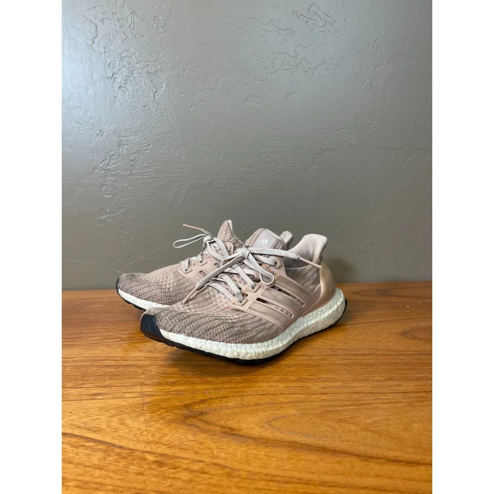 Adidas Ultra Boost 4.0 Shoes Womens 7.5 Pink Ash Pearl Running Comfort Sneakers